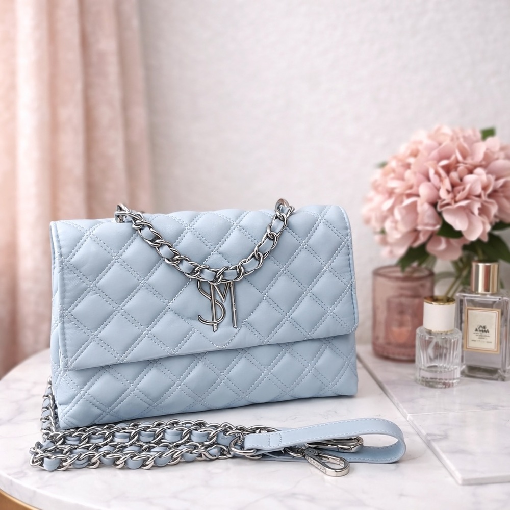 Steve Madden Baby Blue Quilted Crossbody Bag